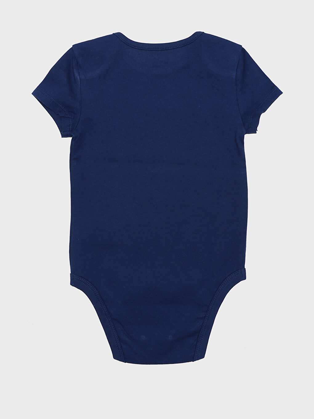 بدلة جسم أولاد رضع بياقة دائرية سادة بمجموعتين-2