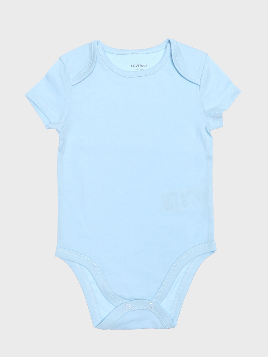 بدلة جسم أولاد رضع بياقة دائرية سادة بمجموعتين-3