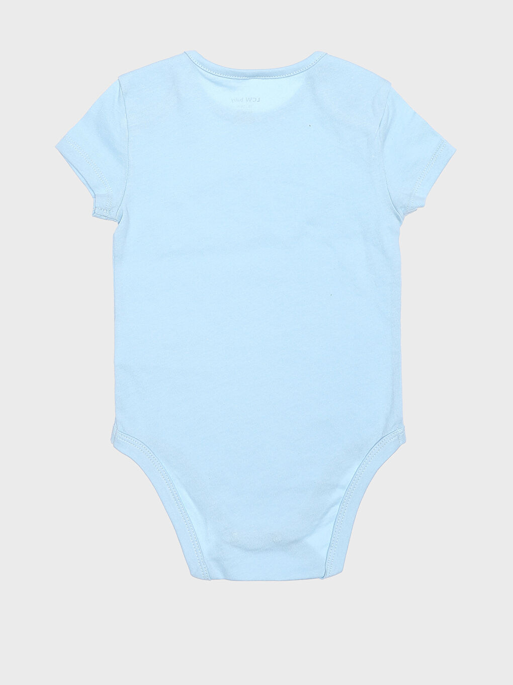 بدلة جسم أولاد رضع بياقة دائرية سادة بمجموعتين-4