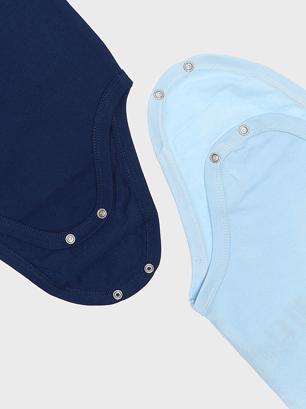 بدلة جسم أولاد رضع بياقة دائرية سادة بمجموعتين-5