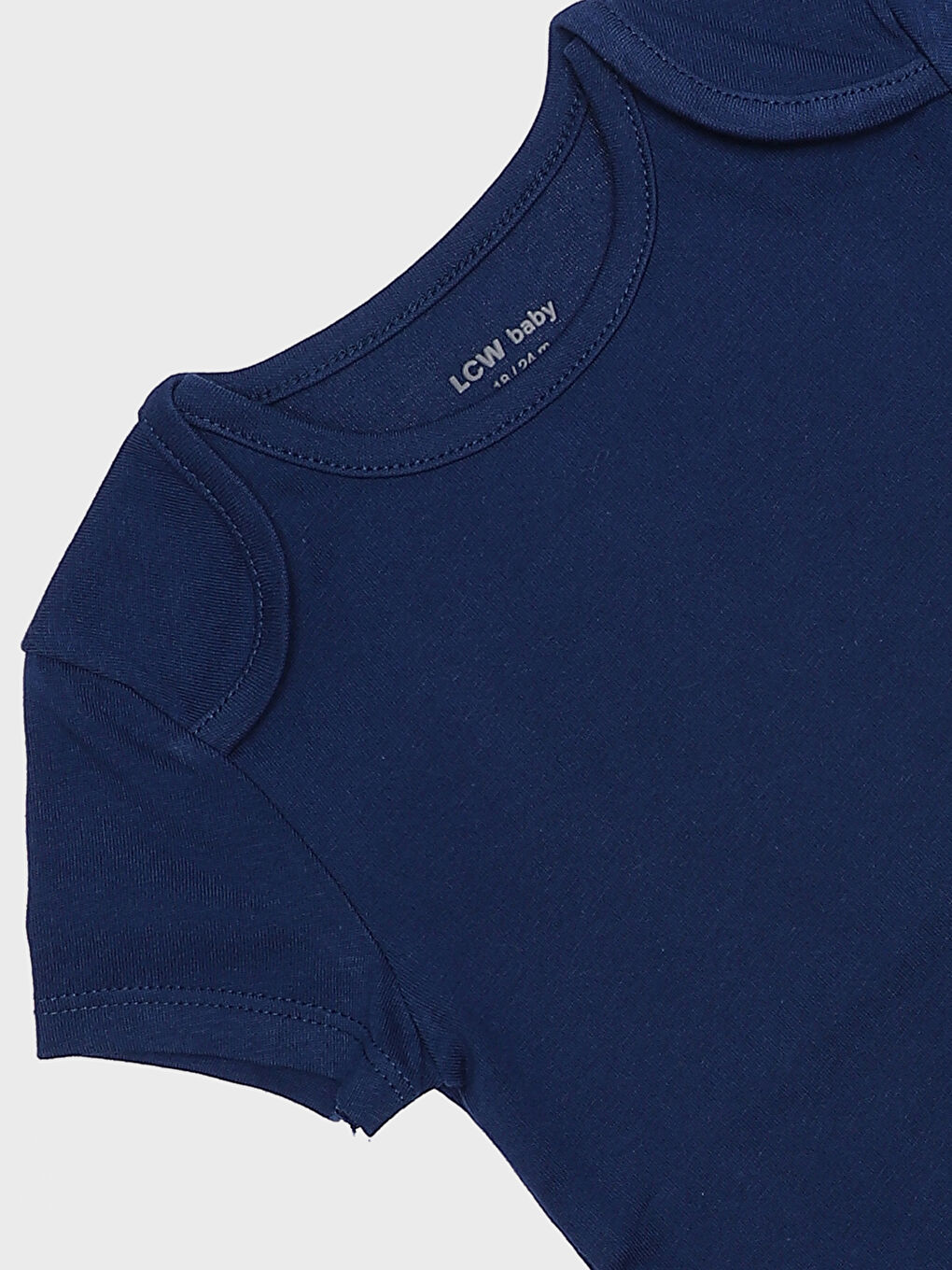 بدلة جسم أولاد رضع بياقة دائرية سادة بمجموعتين-6