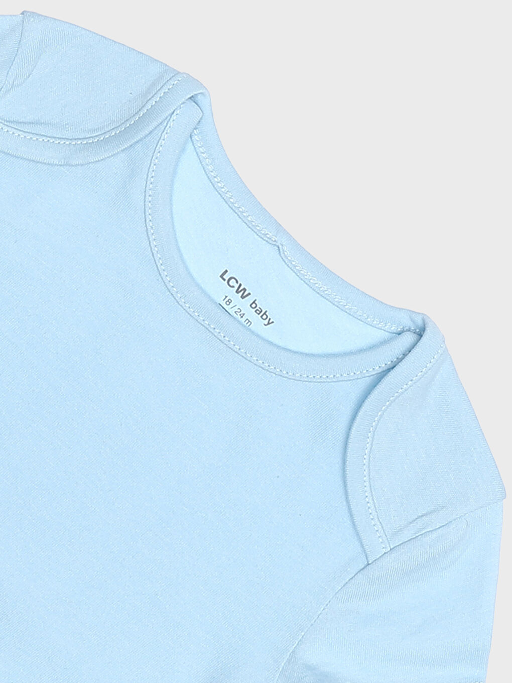 بدلة جسم أولاد رضع بياقة دائرية سادة بمجموعتين-7