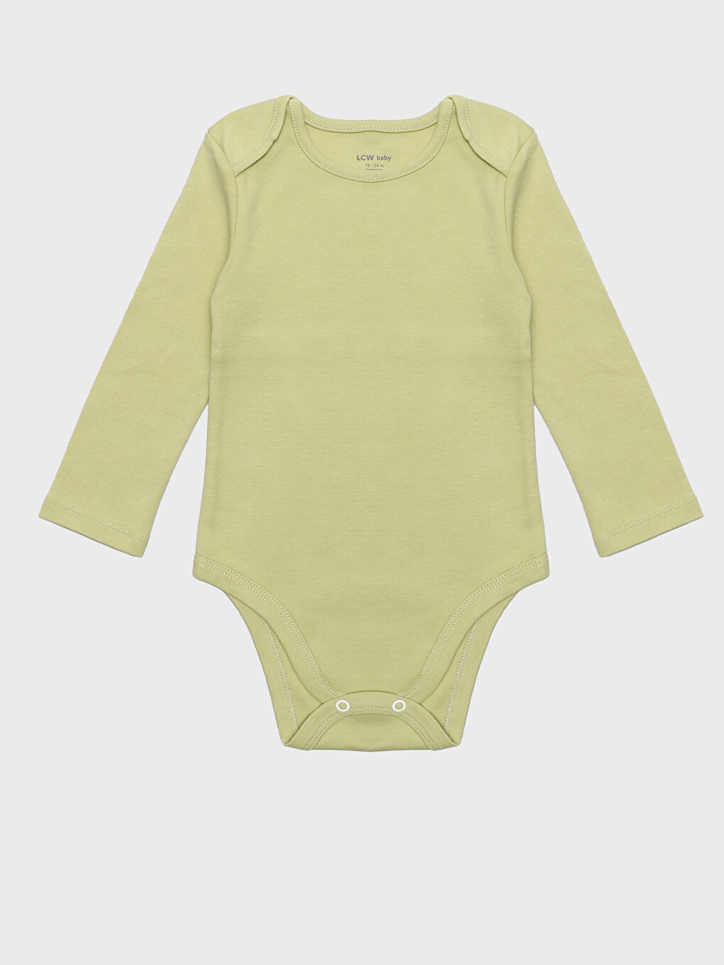 Crew Neck Long Sleeve Basic Baby Boy Snap Snap Bodysuit 2 Pack-3