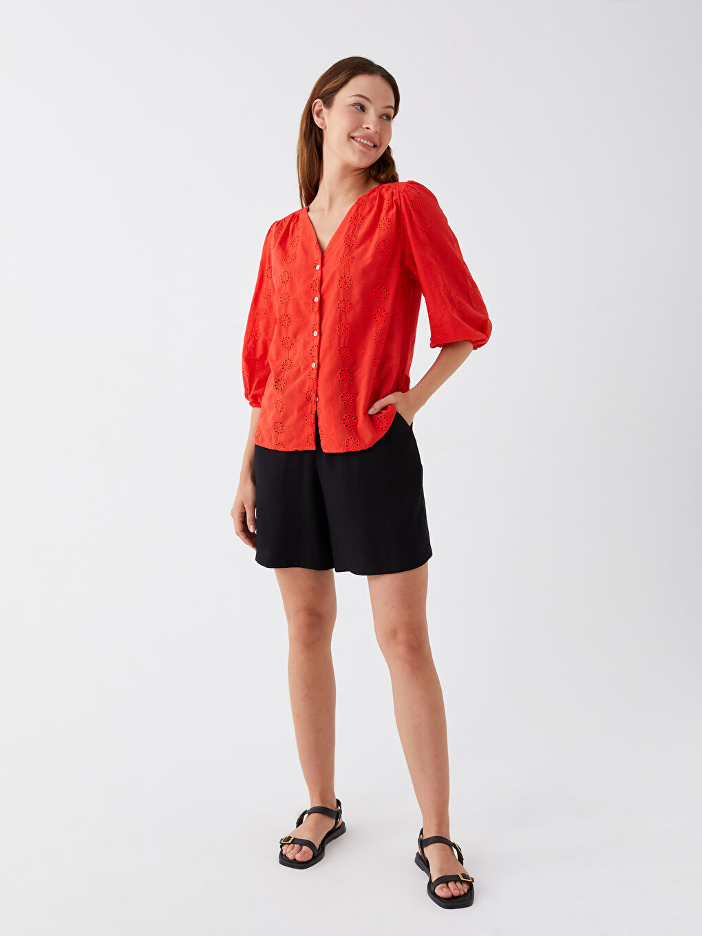 Elastic Waist Comfortable Fit Women's Shorts -S3KI28Z8-CVL