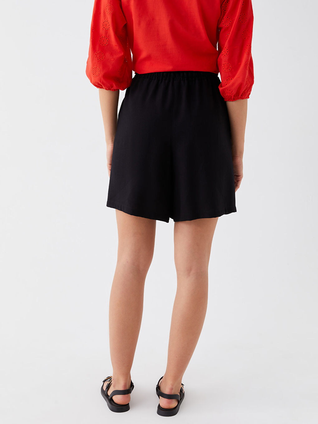Elastic Waist Comfortable Fit Women's Shorts -S3KI28Z8-CVL