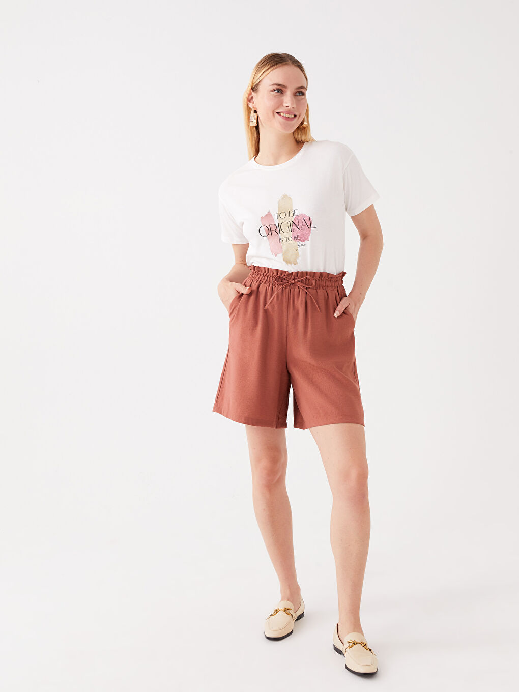 Elastic Waist Comfortable Fit Women's Shorts -S3KI28Z8-H9G
