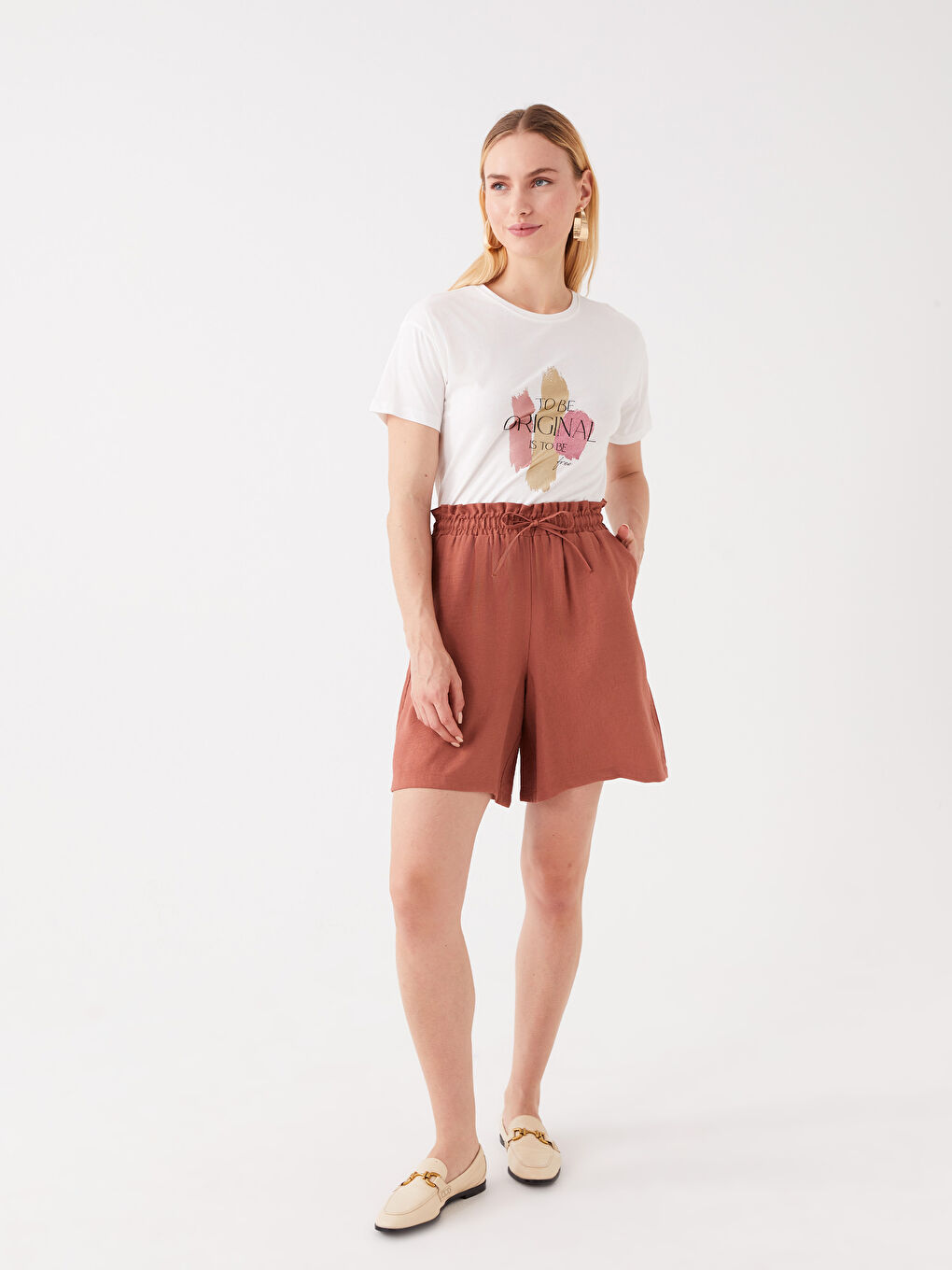 Elastic Waist Comfortable Fit Women's Shorts -S3KI28Z8-H9G