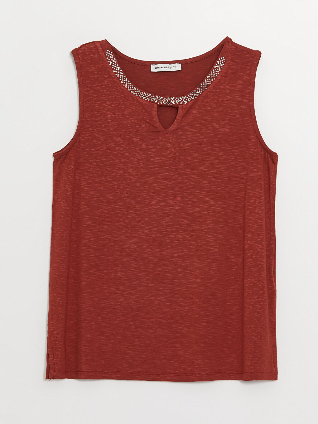 Kahverengi Bisiklet Yaka Baskılı Kadın Bluz-5