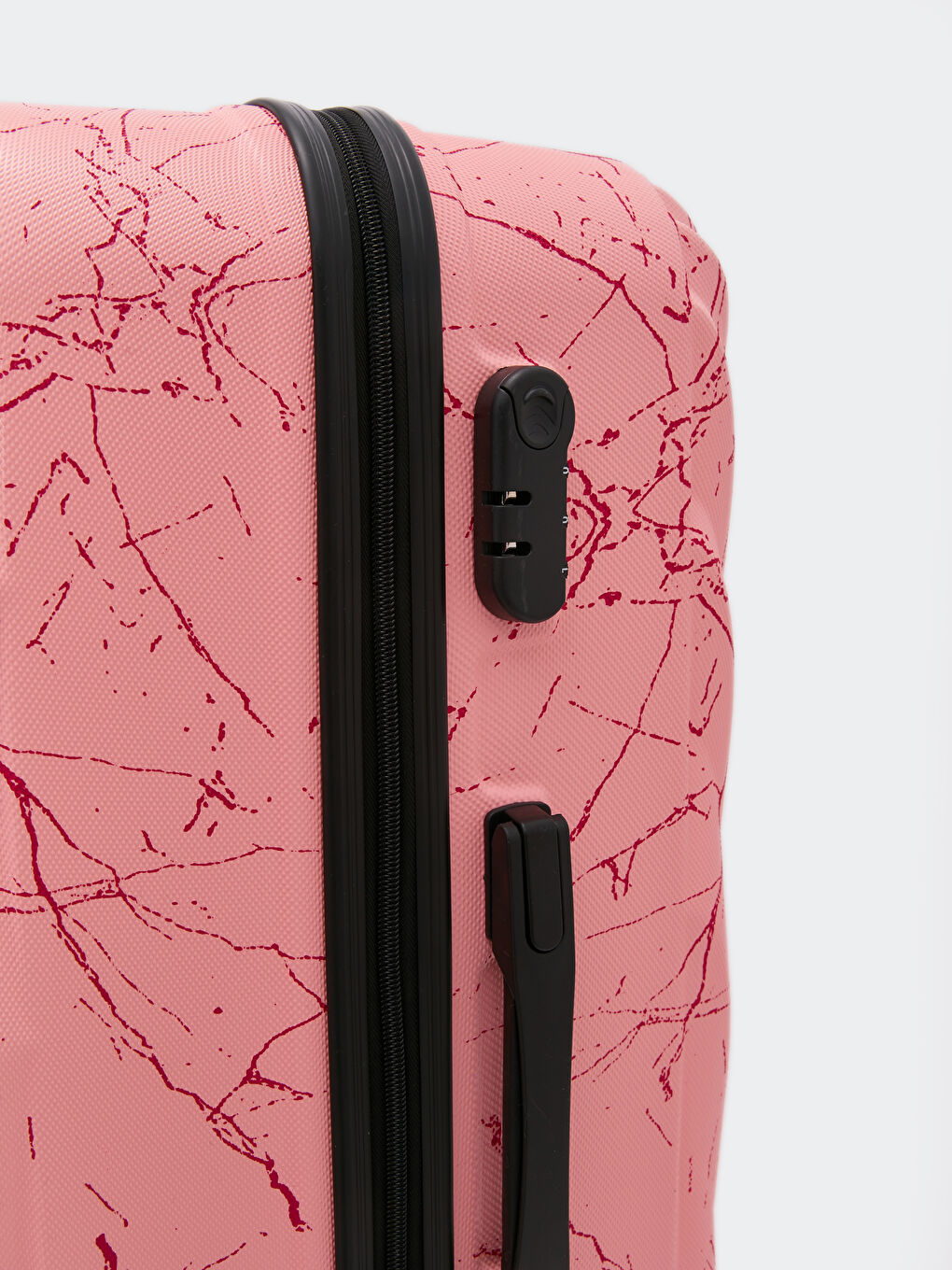 Pembe Kilit Detaylı Küçük Boy Valiz-3