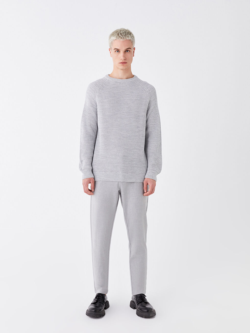 Gri Slim Fit Erkek Pantolon-1