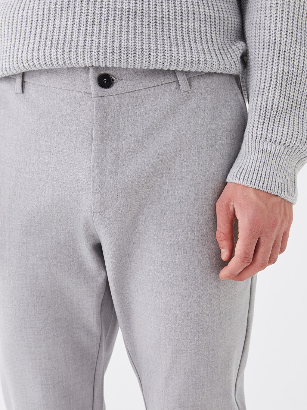 Gri Slim Fit Erkek Pantolon-2