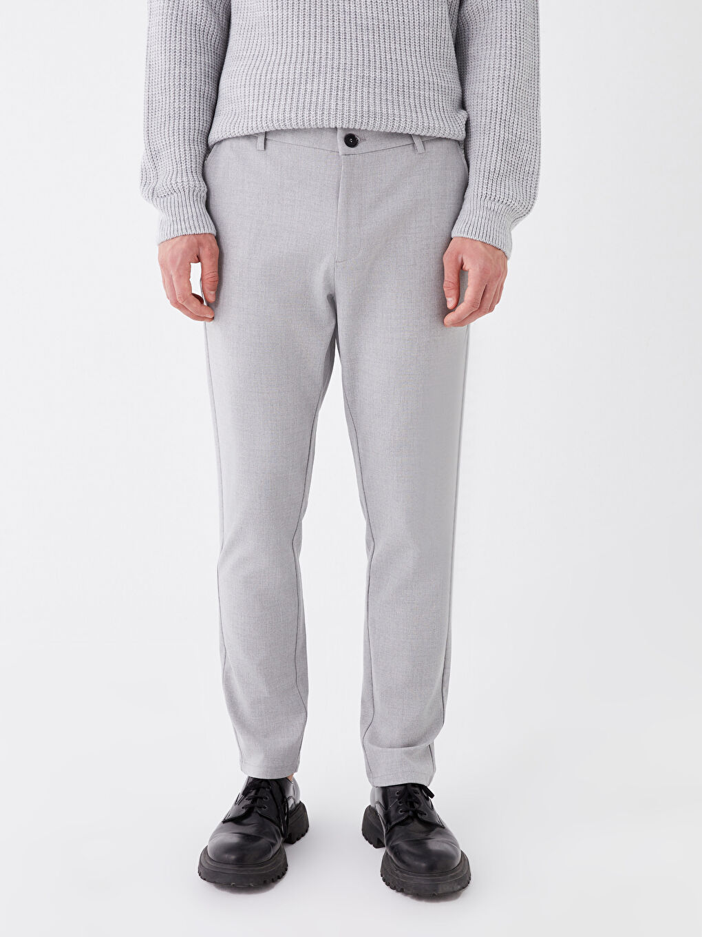 Gri Slim Fit Erkek Pantolon-3