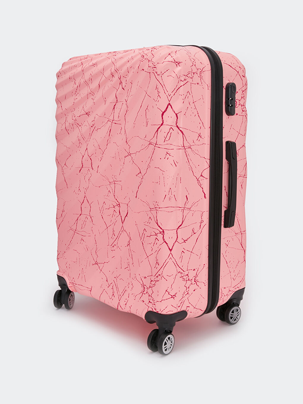 Pembe Kilit Detaylı Büyük Boy Valiz-1