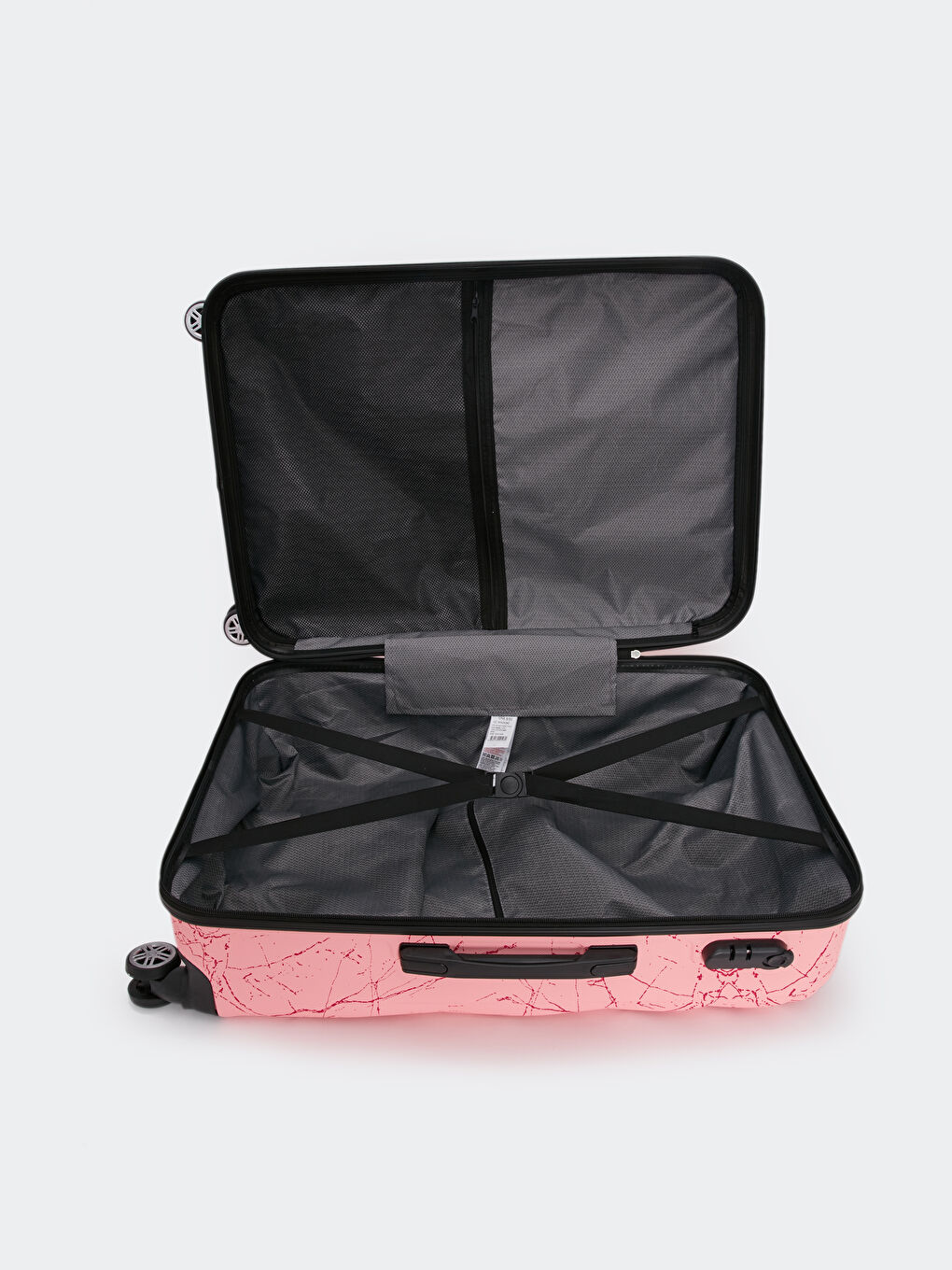 Pembe Kilit Detaylı Büyük Boy Valiz-3