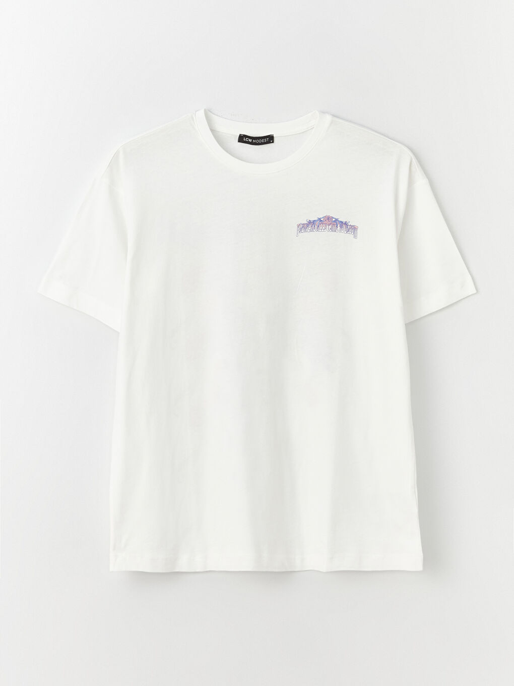 Crew Neck Printed Short Sleeve Women's Tunic-5