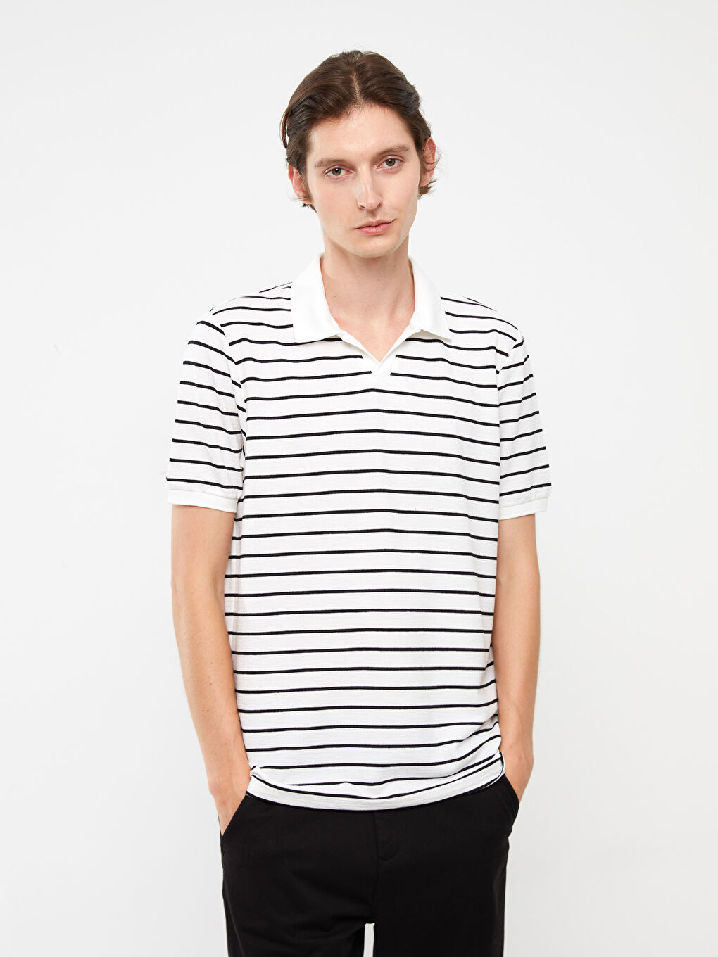 Prugasta polo majica kratkog rukava -S3KI58Z8-LEG