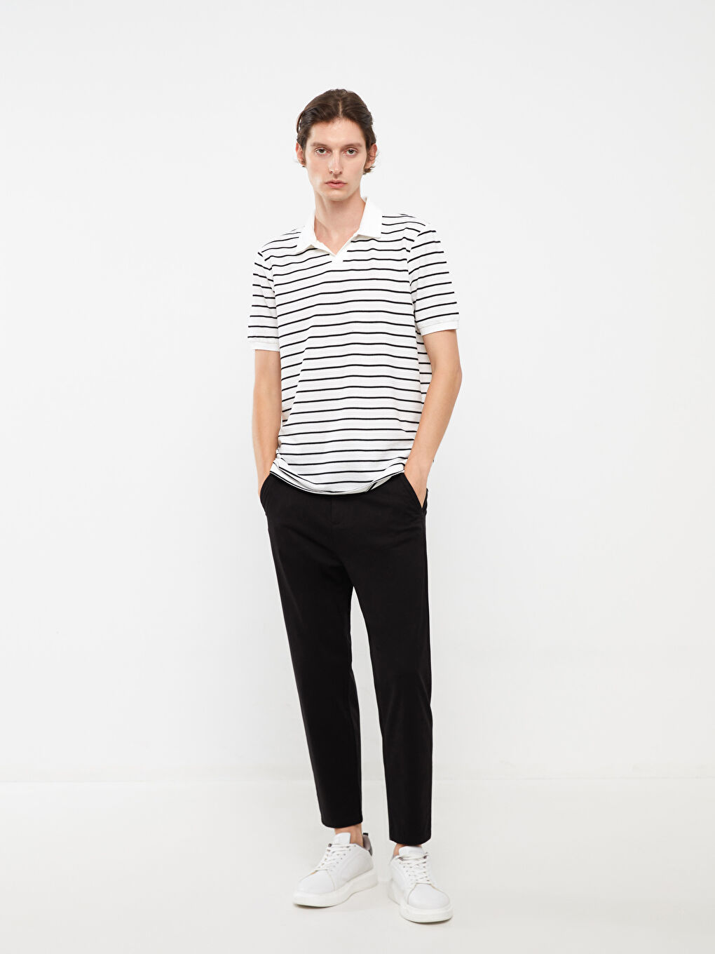 Prugasta polo majica kratkog rukava -S3KI58Z8-LEG