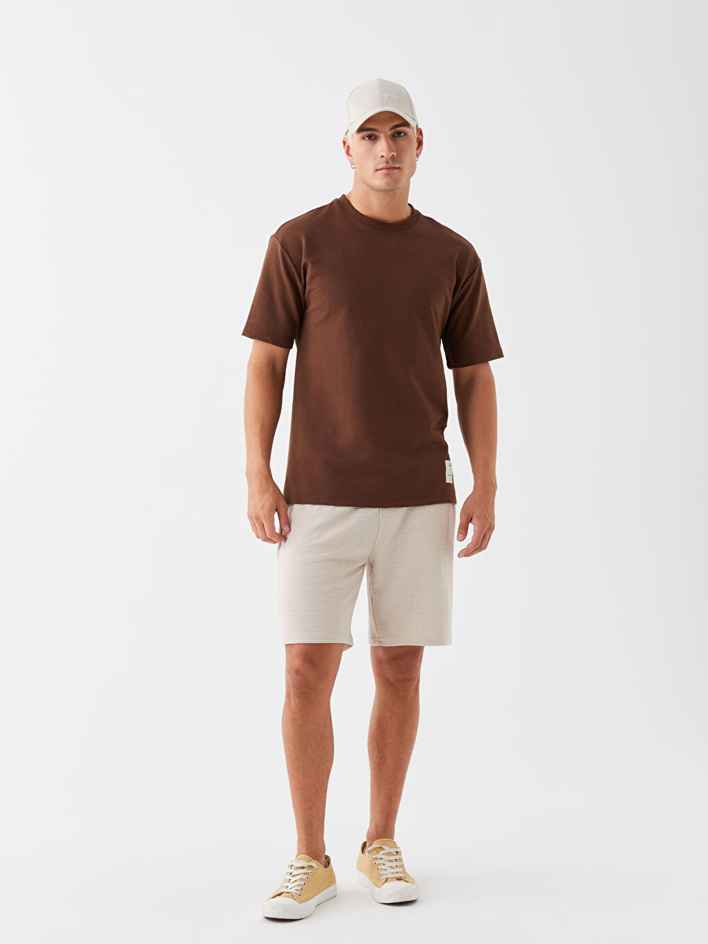 Slim Fit Binding Detail Men's Shorts