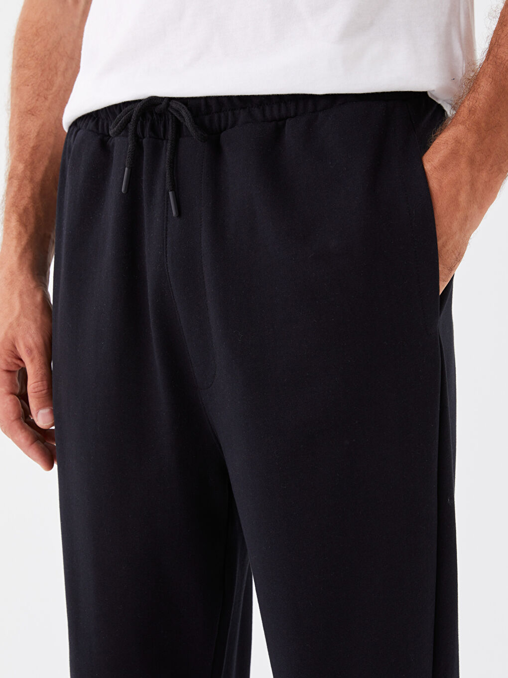 Siyah Rahat Kalıp Erkek Jogger Eşofman Altı-3