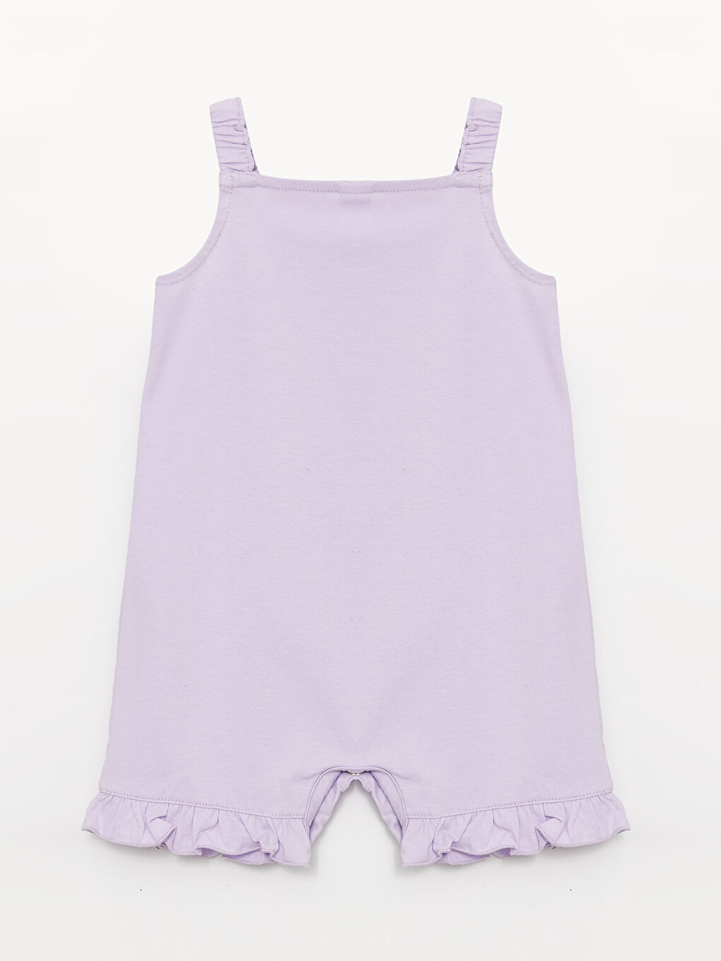 Lila Askılı Basic Kız Bebek Tulum-1