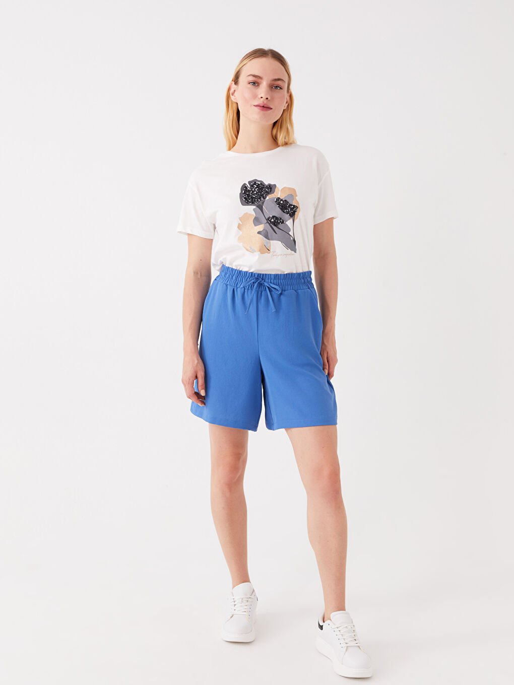 Elastic Waist Comfortable Fit Women's Shorts -S3KJ29Z8-H8S