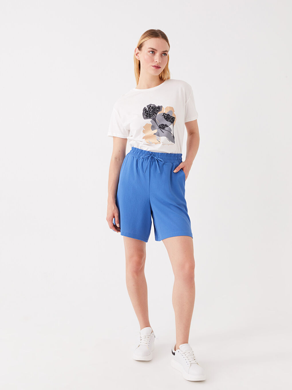 Elastic Waist Comfortable Fit Women's Shorts -S3KJ29Z8-H8S