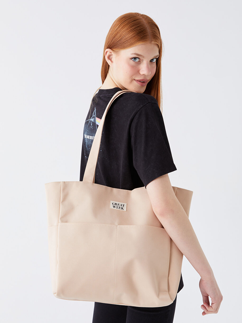 حقيبة يد مطبوعة للسيدات