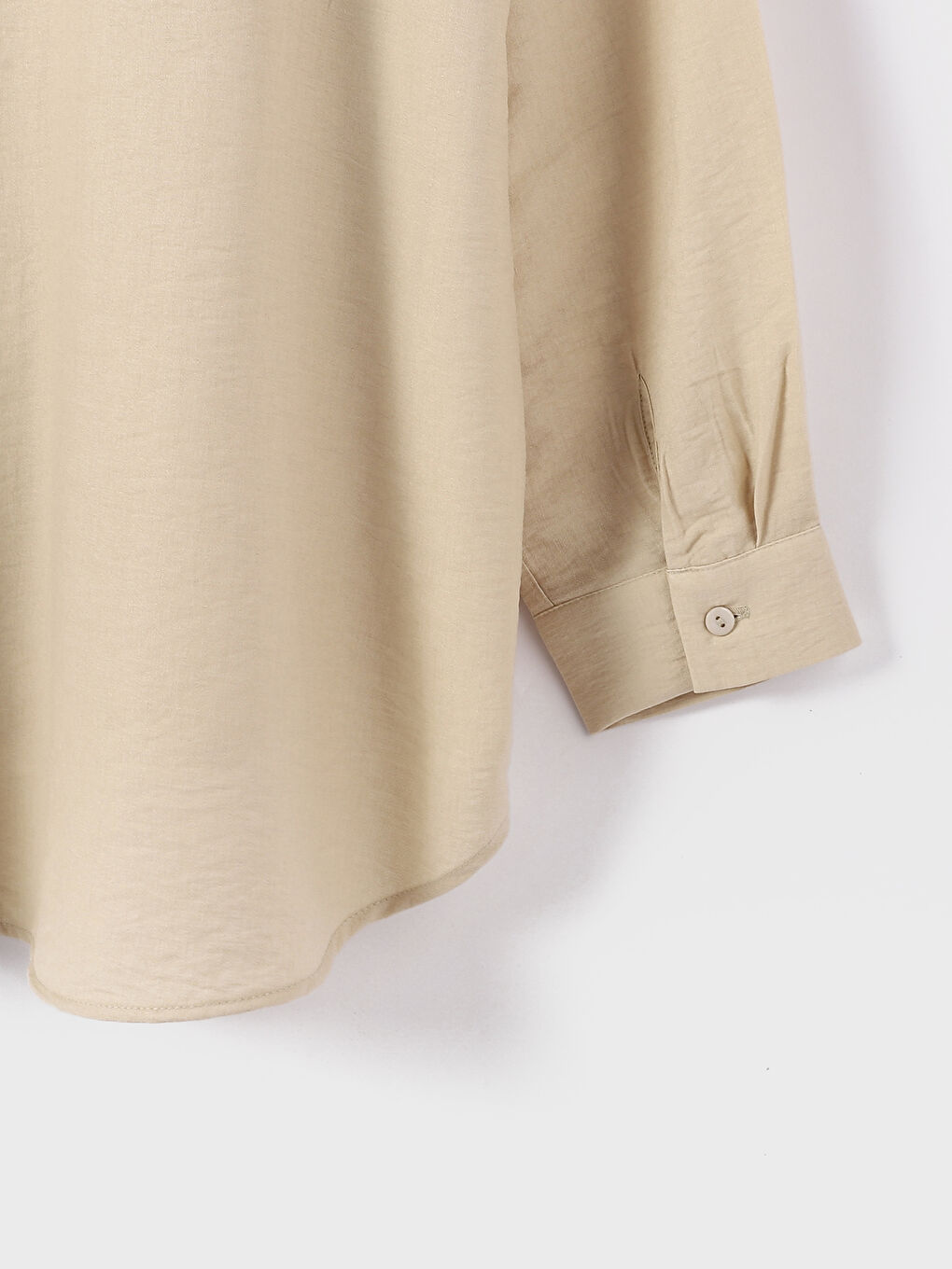 Plain Long Sleeve Oversize Women's Shirt-3