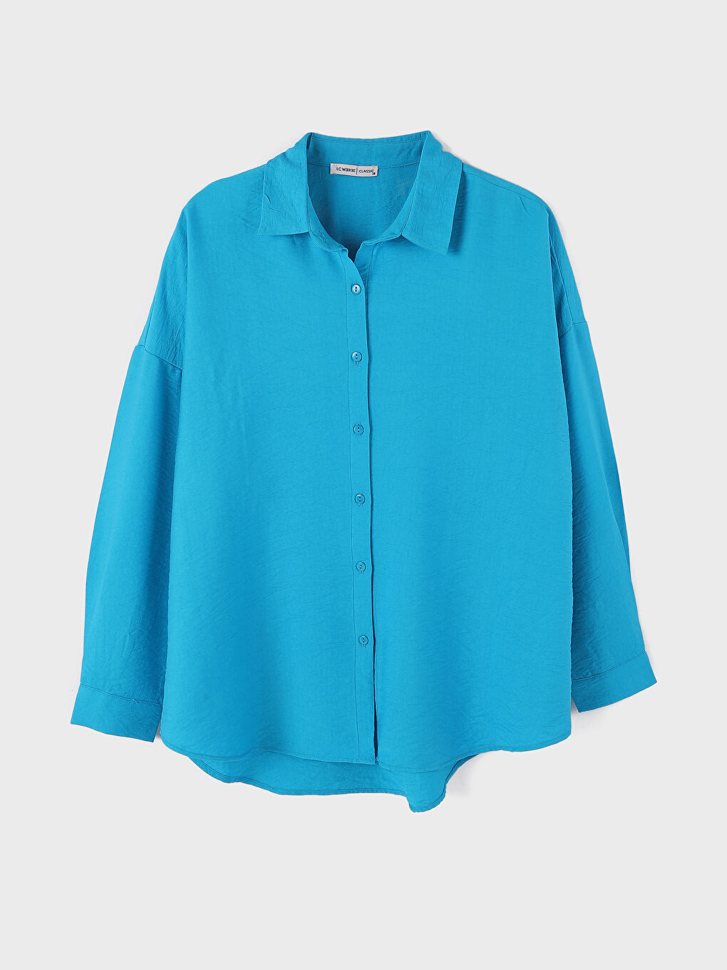 Plain Long Sleeve Oversize Women's Shirt