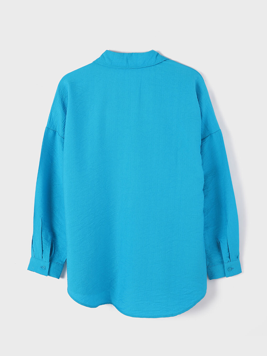 Plain Long Sleeve Oversize Women's Shirt-1