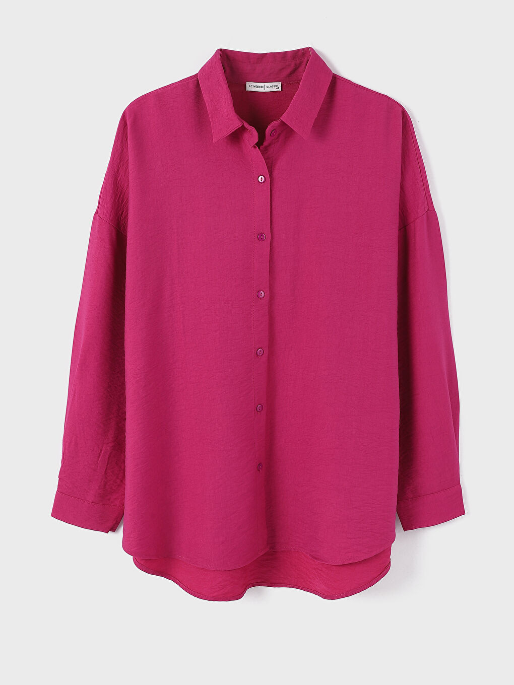 Chemise Unie à Manches Longues Oversize pour Femmes