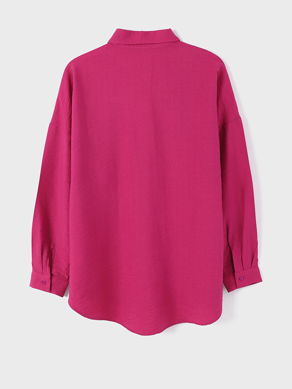 Chemise Unie à Manches Longues Oversize pour Femmes-1