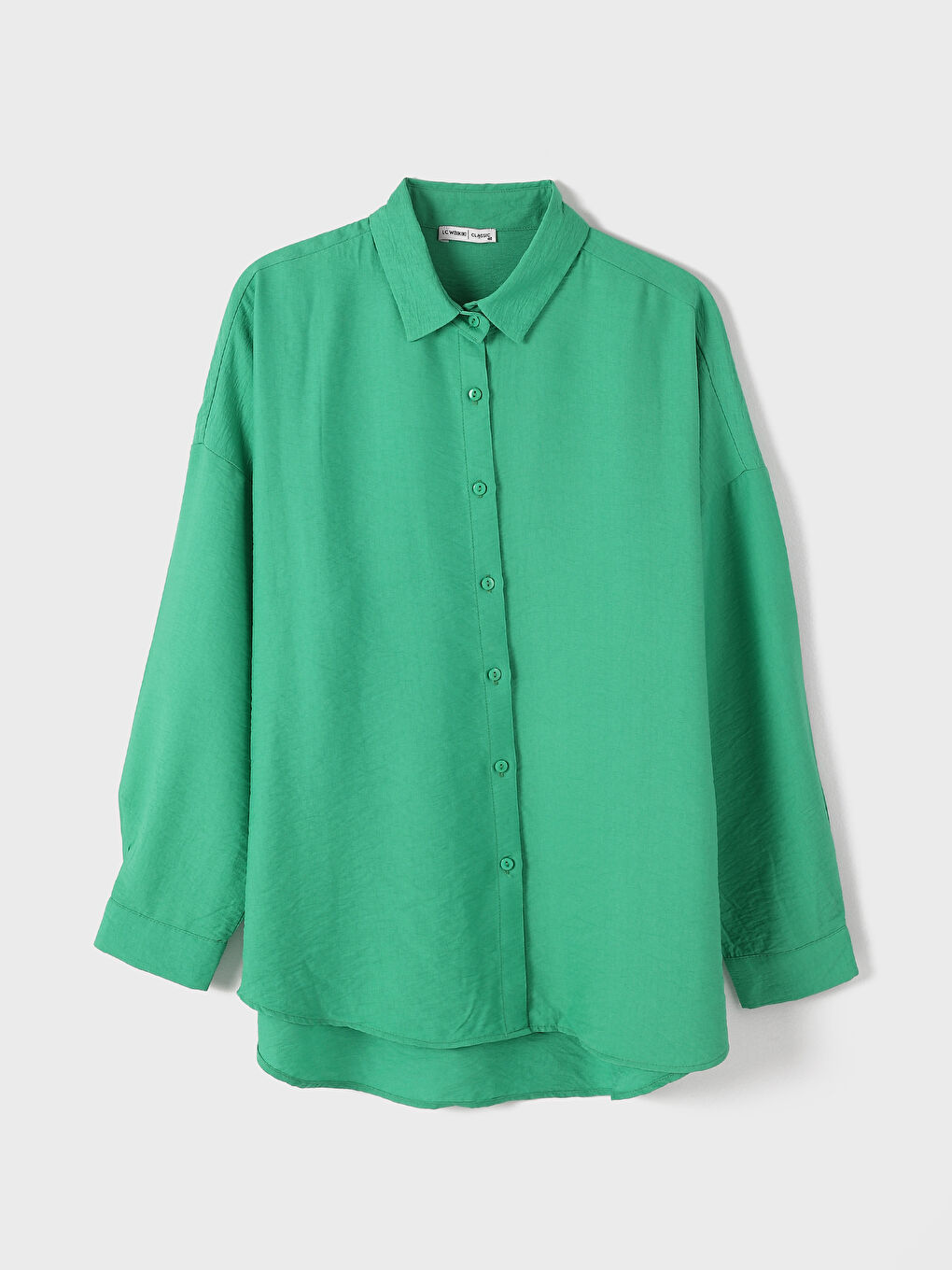 Plain Long Sleeve Oversize Women's Shirt