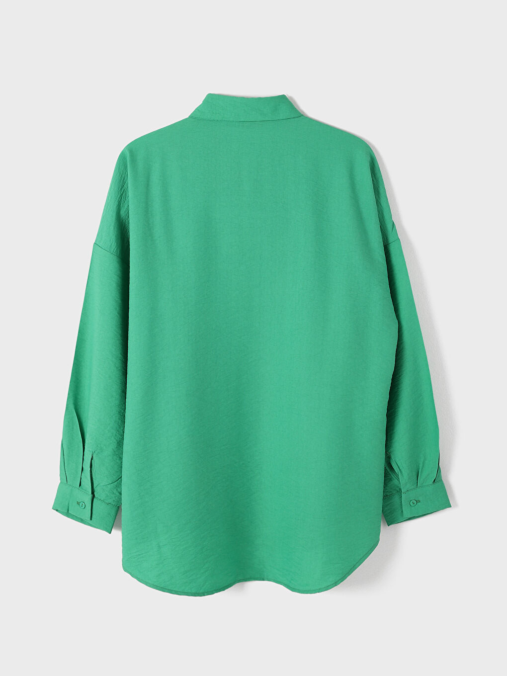Plain Long Sleeve Oversize Women's Shirt-1
