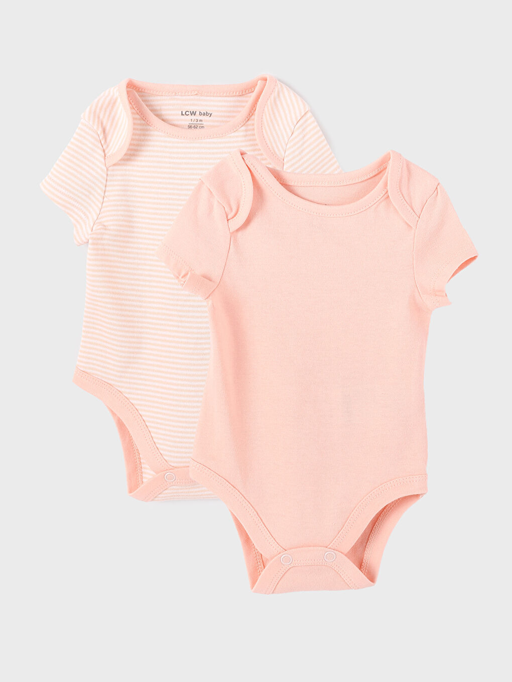 LCW baby Crew Neck Baby Girl Bodysuit 2 Pack -S3KJ74Z1-LFA