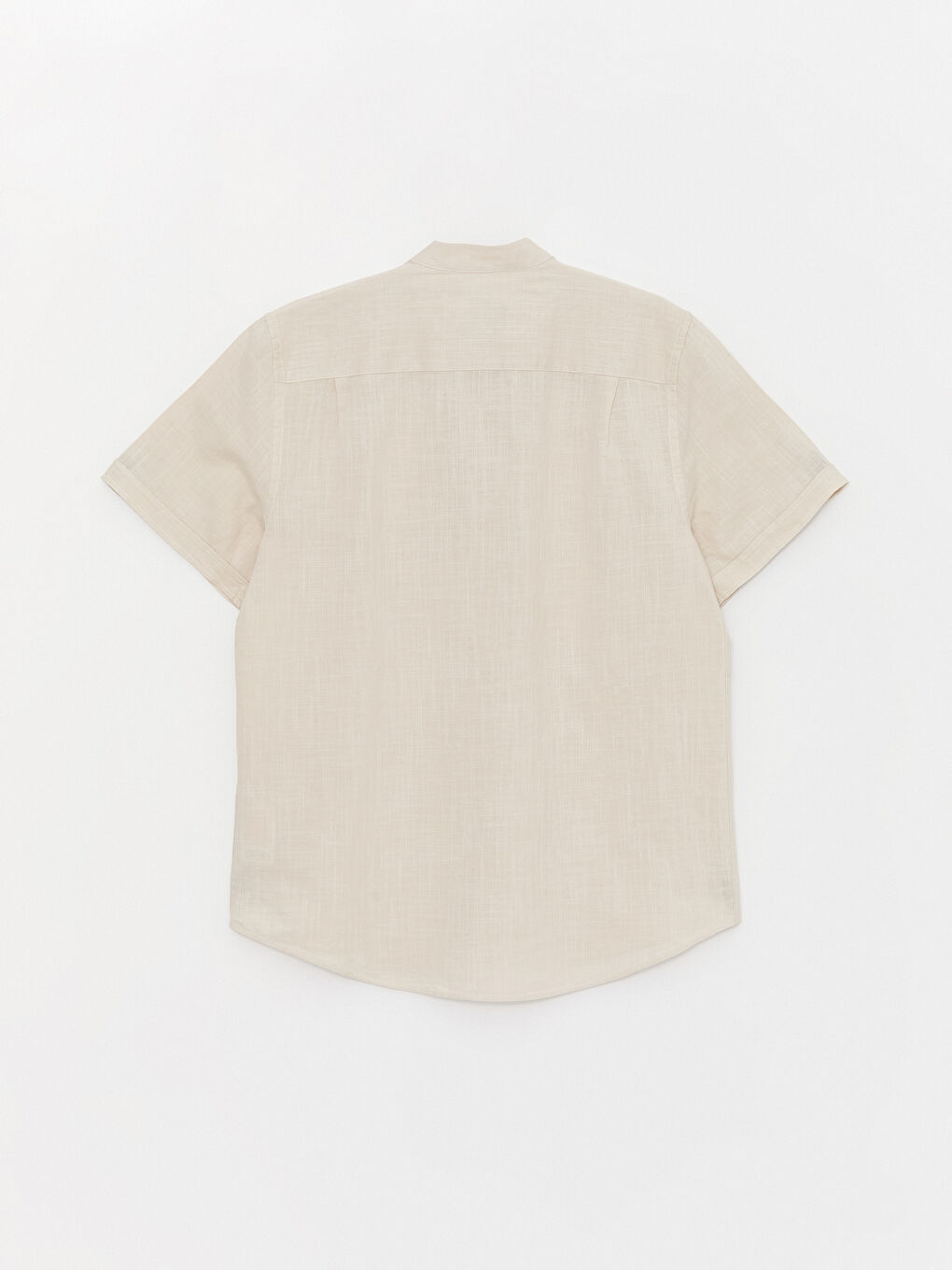 Bej Regular Fit Kısa Kollu Erkek Gömlek-6