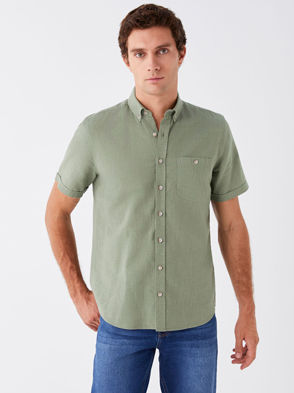 Regular Fit Short Sleeve Men's Shirt