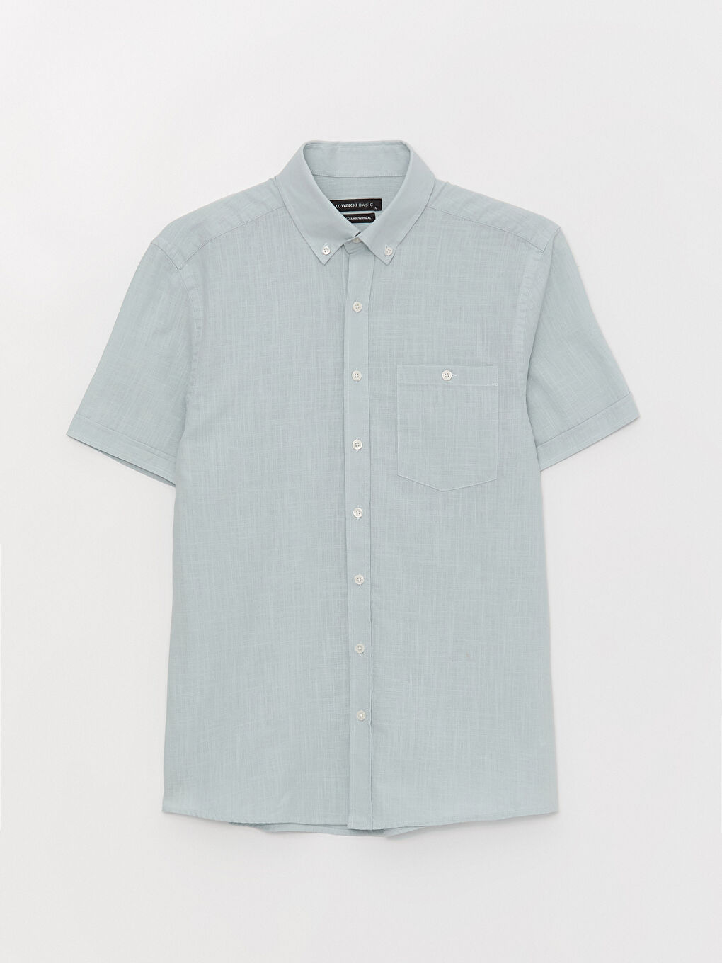 Yeşil Regular Fit Kısa Kollu Erkek Gömlek-5