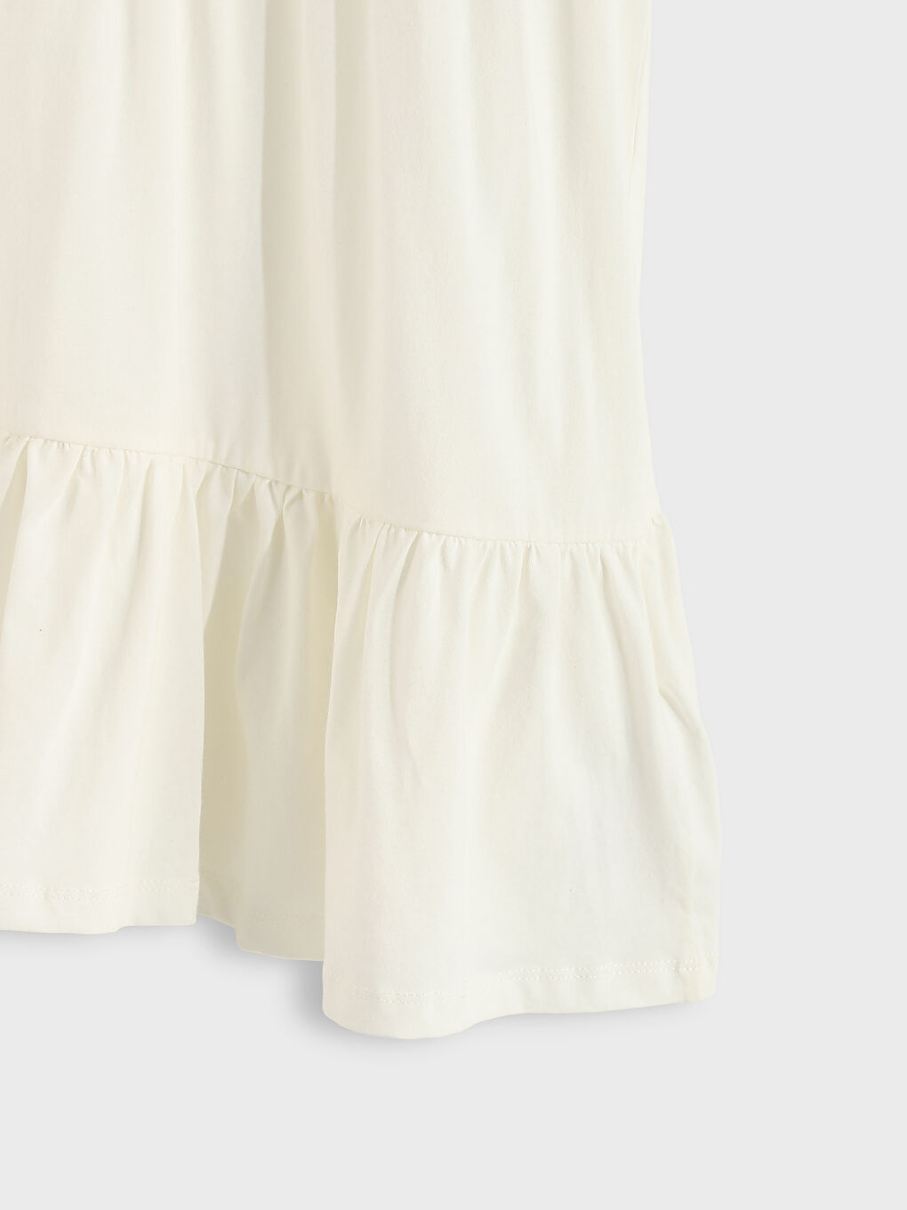 Crew Neck Printed Short Sleeve Girls' Dress-2