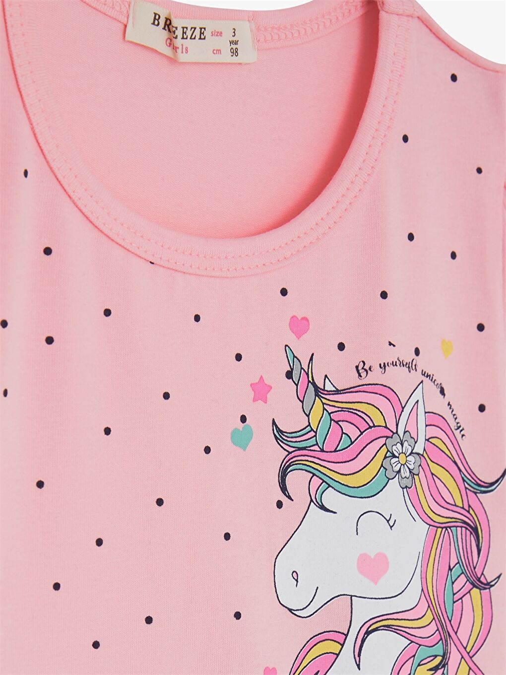 Pembe Bisiklet Yaka Baskılı Kız Çocuk Elbise-2