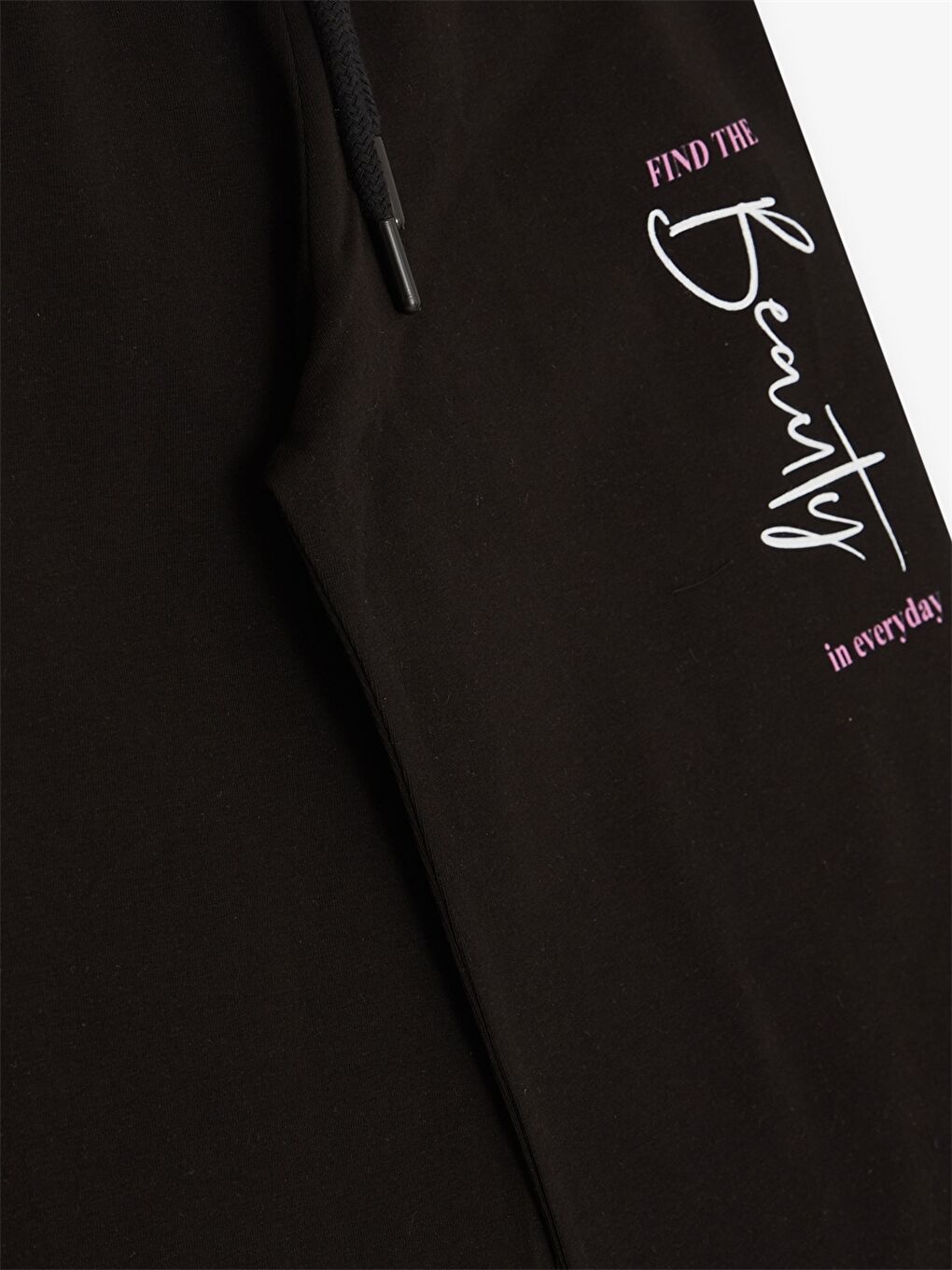 Siyah Kız Çocuk Beli Lastikli Capri-3