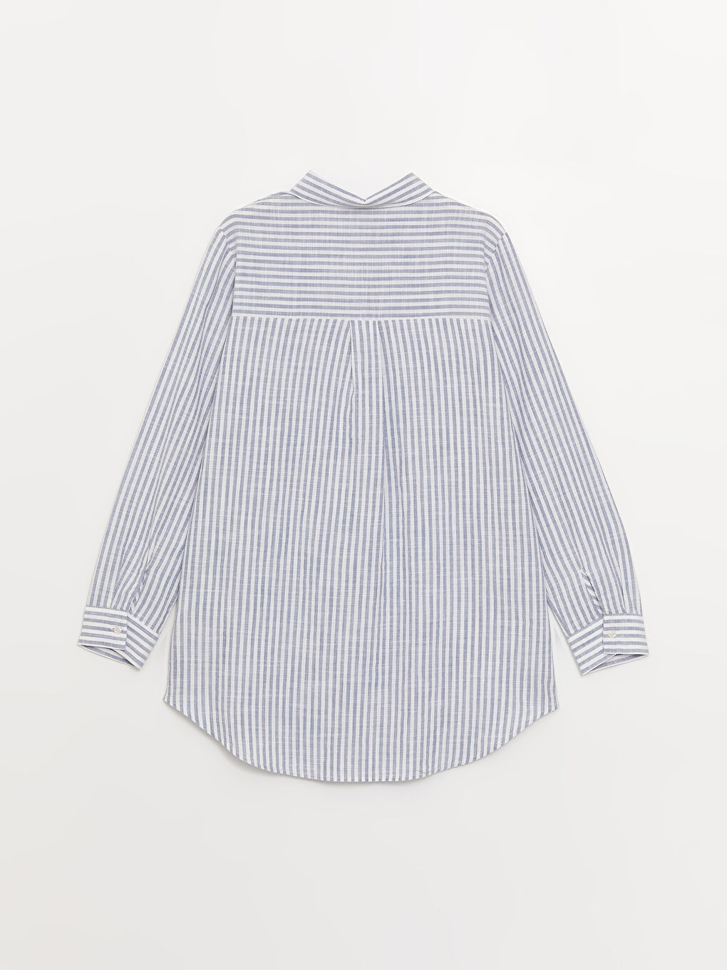 İndigo Çizgili Kadın Gömlek Tunik-6