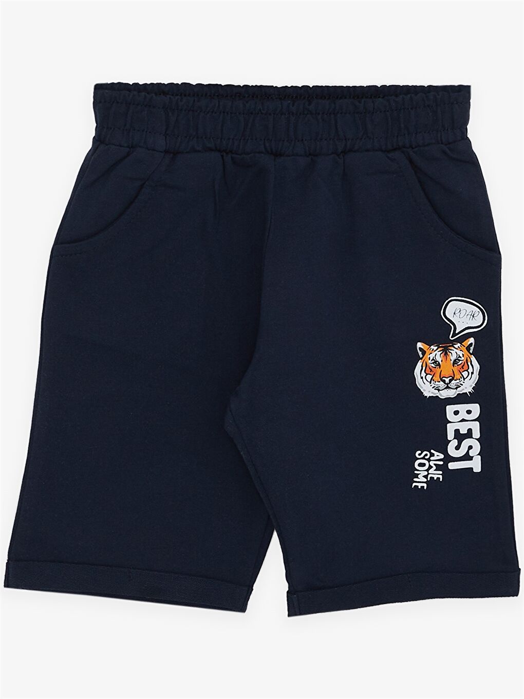 Yeşil Bisiklet Yaka Kısa Kollu Erkek Bebek Tişört ve Şort 2'li Takım-3