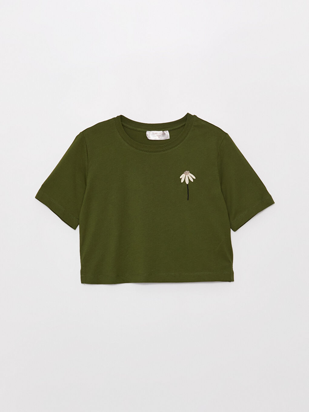 Yeşil Bisiklet Yaka Baskılı Kısa Kollu Kadın Şortlu Pijama Takımı-6