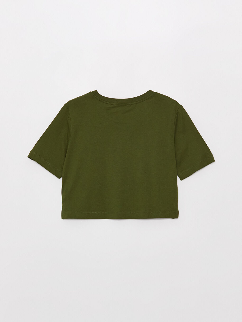 Yeşil Bisiklet Yaka Baskılı Kısa Kollu Kadın Şortlu Pijama Takımı-7