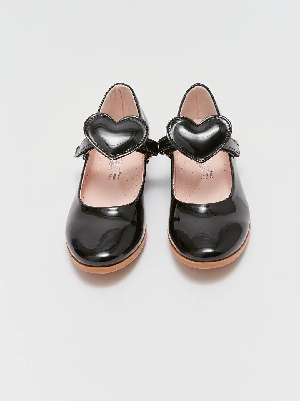 Siyah Rugan Deri Cırt Cırtlı Kız Çocuk Babet-2