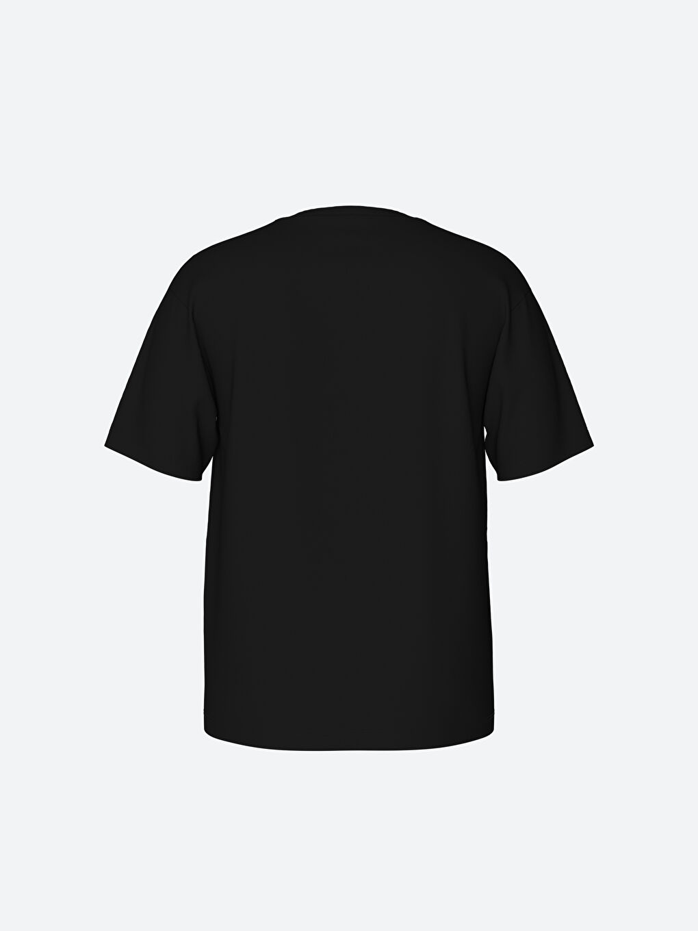 تيشيرت بيكيه كم قصير ياقة دائرية للرجال-1