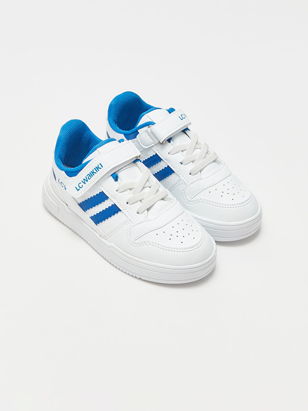 Mavi Cırt Cırtlı Erkek Çocuk Spor Ayakkabı-0