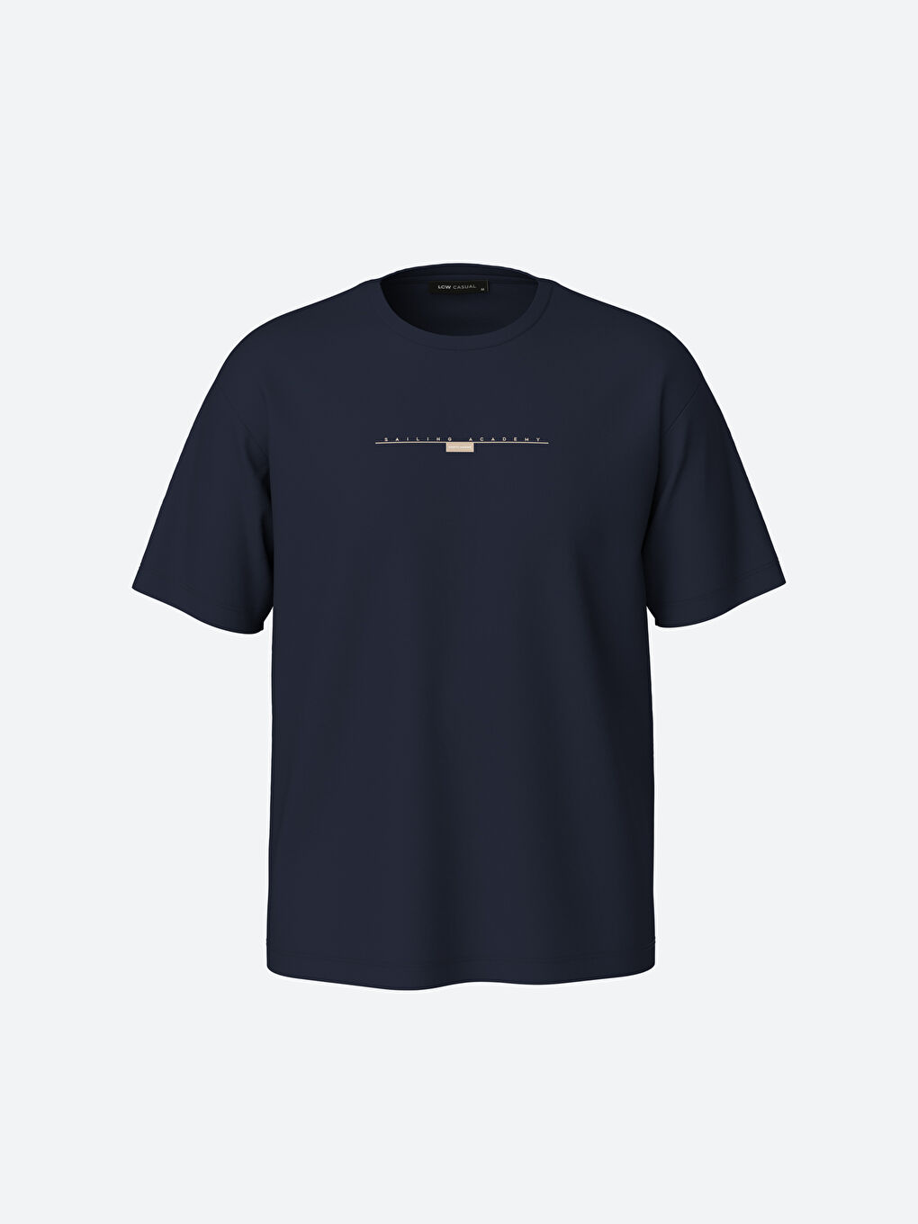 تيشيرت رجالي ياقة دائرية كم قصير مطبوع قطن ممشط