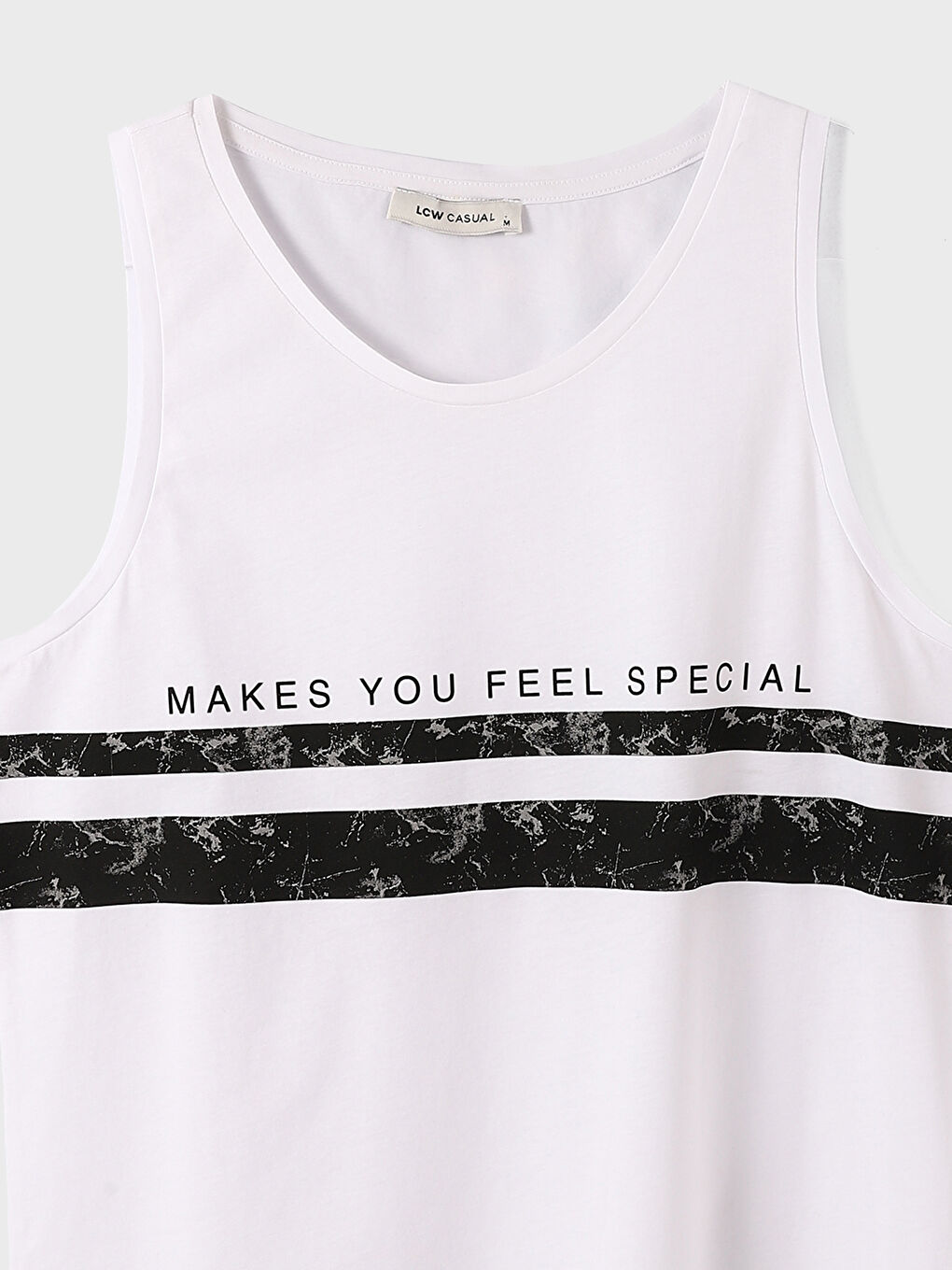 تيشيرت بدون أكمام مطبوع بياقة دائرية جيرسي للرجال-1